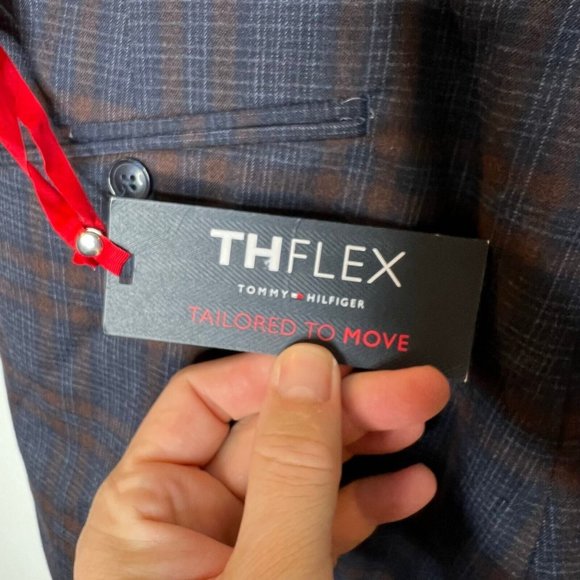 Tommy Hilfiger Mens $95 Modern Fit Th Flex Stretch Check performance Pants 34X32 - Picture 4 of 6